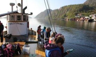 Båttur i Flekkefjord med museumsskøyta MS Solstrand.
