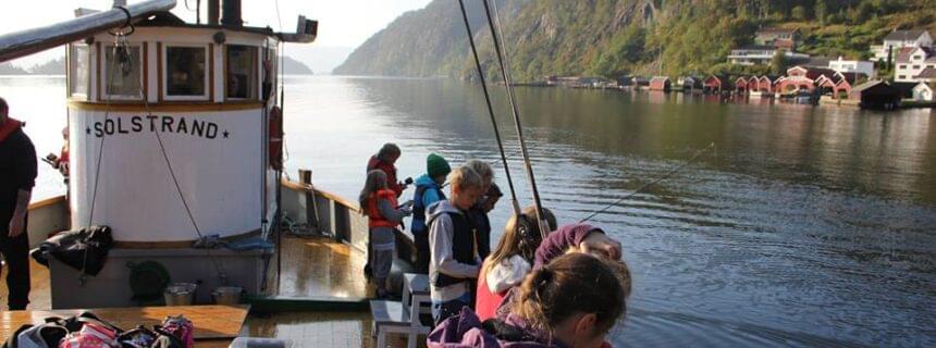 Båttur i Flekkefjord med museumsskøyta MS Solstrand.