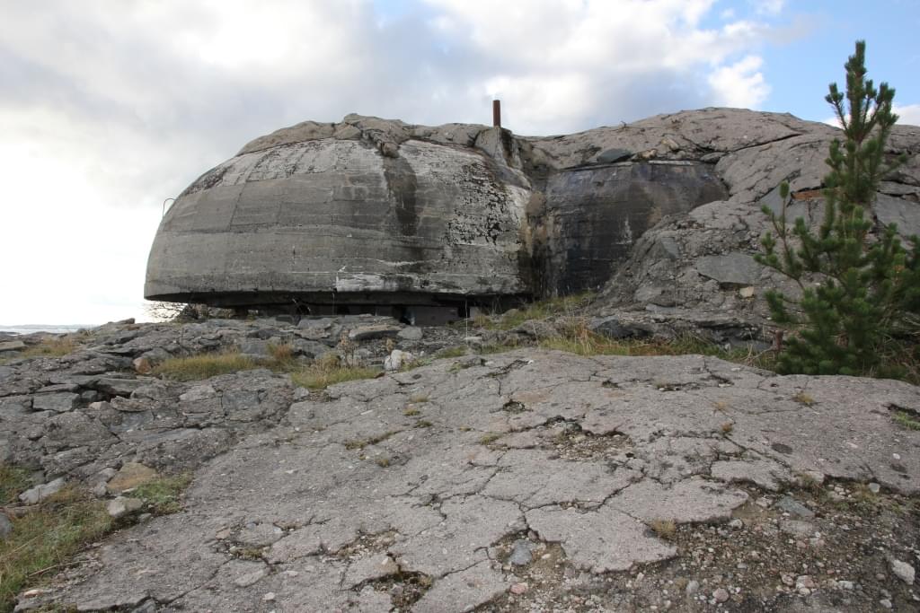 Kommandobunker på Justøya, Lillesand. Foto: Endre Wrånes.