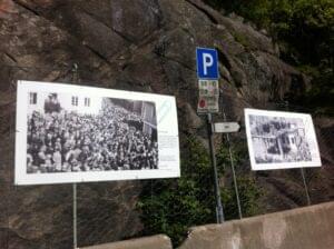 Foto på den gamle Essotomta viser hjemkomsten av Grinifanger