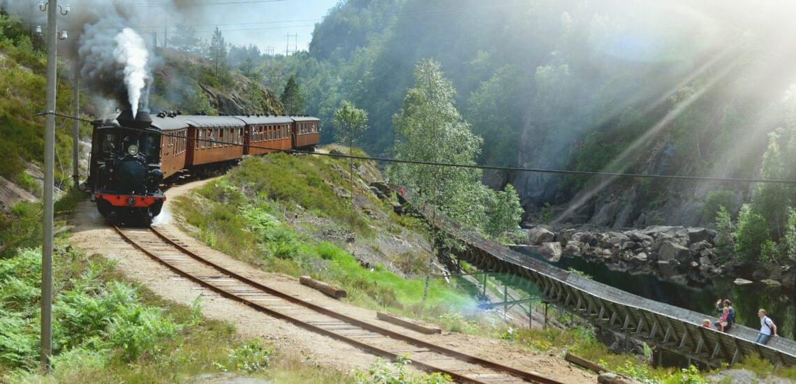 Setesdalsbanen mellom Steinsfoss og Paulen bru