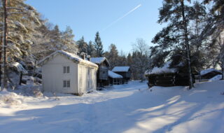 Vinter på Kristiansand museum.