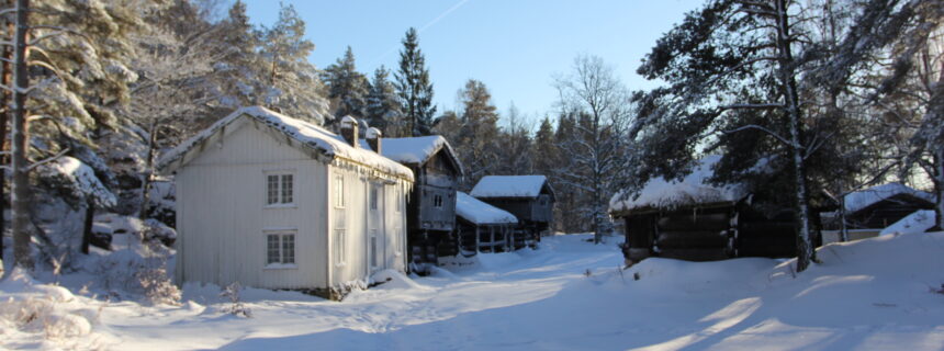 Vinter på Kristiansand museum.