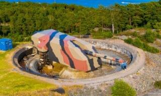 Kristiansand kanonmuseum. Drone foto Steinar Furu.