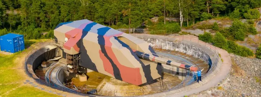 Kristiansand kanonmuseum. Drone foto Steinar Furu.