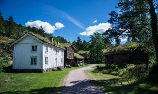 Husene på Kristiansand museum.