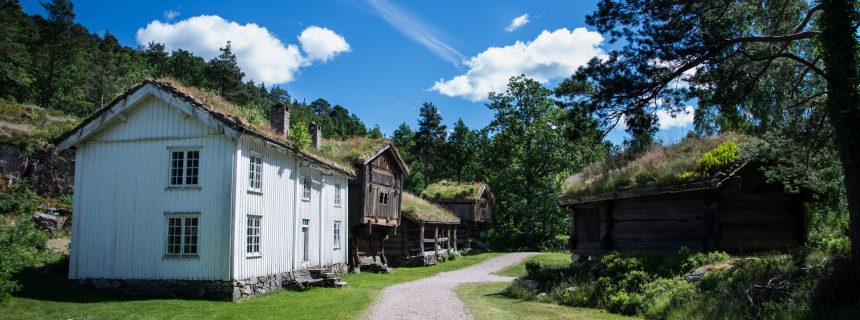 Husene på Kristiansand museum.