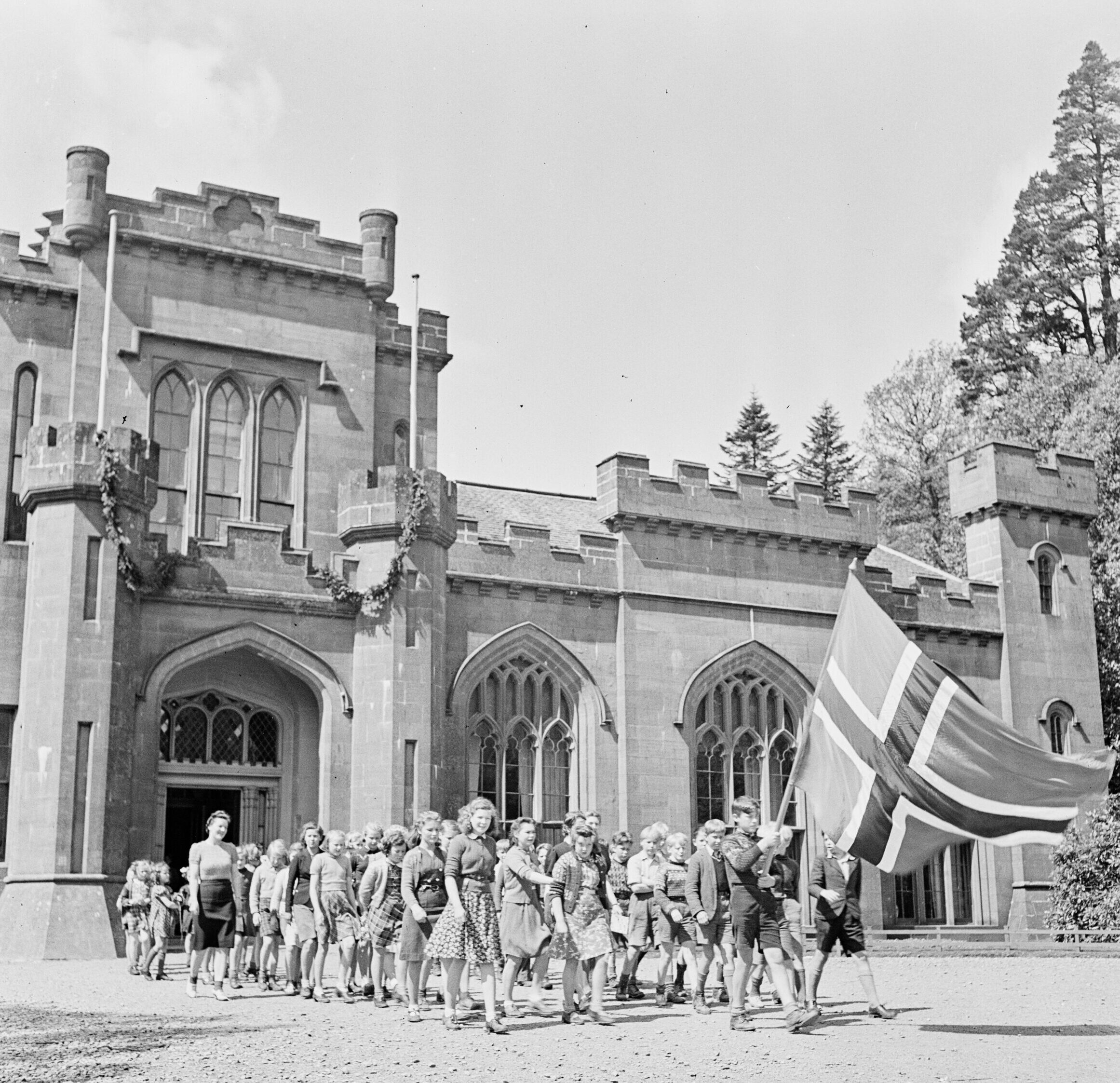 Drumtochty Castle – den norske eksilskolen i Skottland under andre verdenskrig.