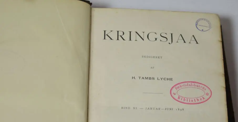 Tittelsiden til en av bøkene i jernbanebiblioteket til Setesdalsbanen.
