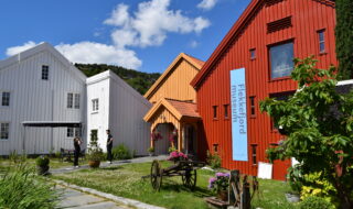 Flekkefjord museums inngang.