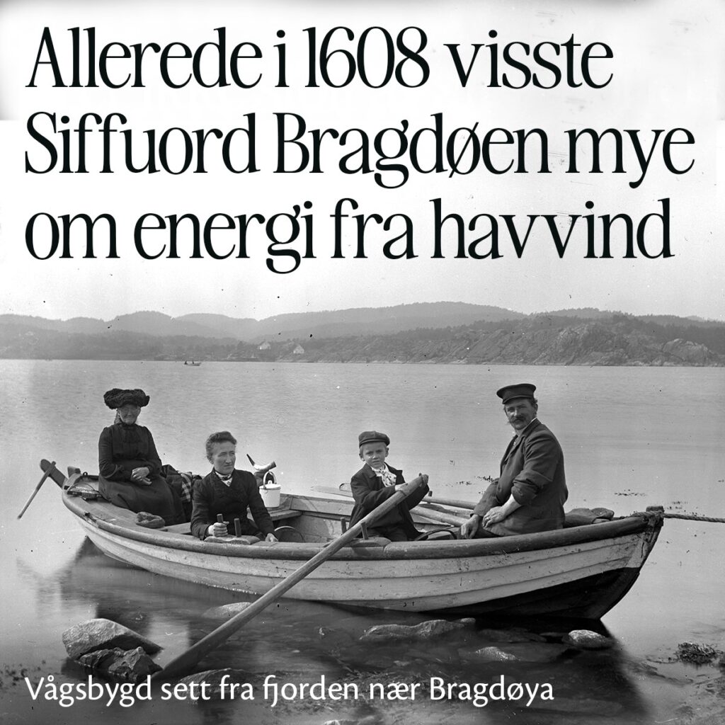 Vi forteller din historie - Foto fra Bragdøya eller Svendsholmen, med Vågsbygd i bakgrunnen. Omtrentlig datering 1870-1910