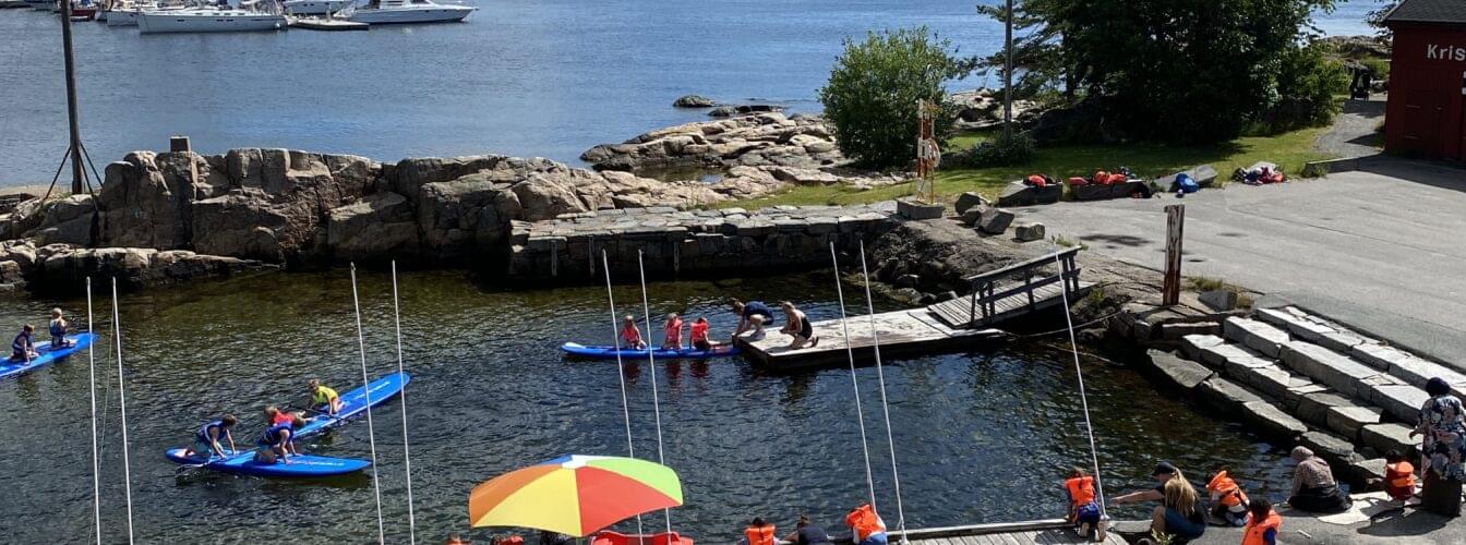 Sommer i Odderøya museumshavn.