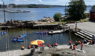 Sommer i Odderøya museumshavn.