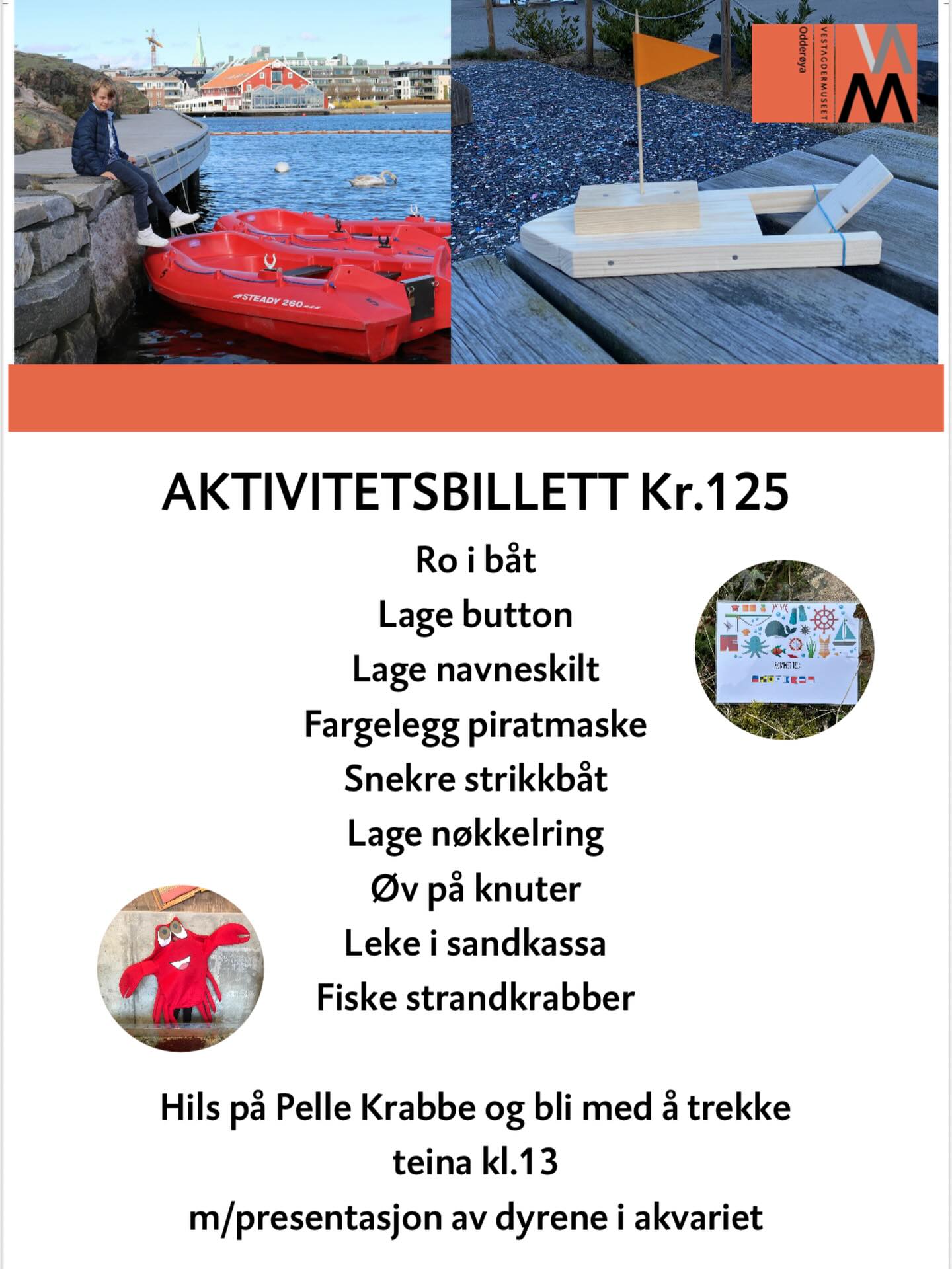 Aktivitetsbillett Odderøya museumshavn 2025.