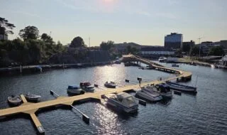 Bilde av Odderøya museumshavn bryggeanlegg.