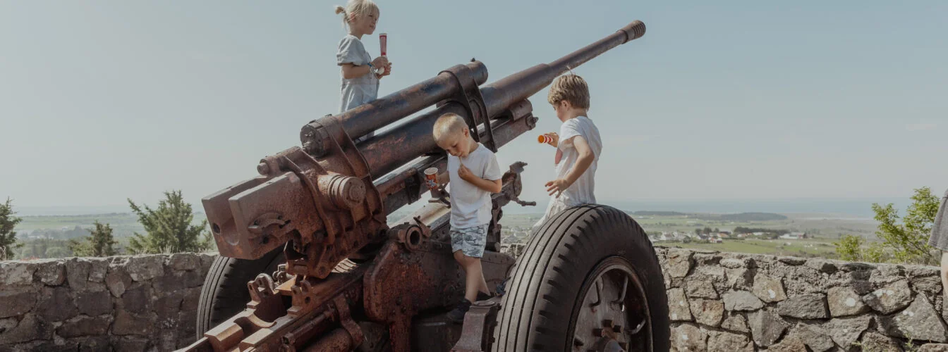 Kanon fra 2. verdenskrig på Nordberg fort.