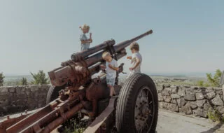 Kanon fra 2. verdenskrig på Nordberg fort.
