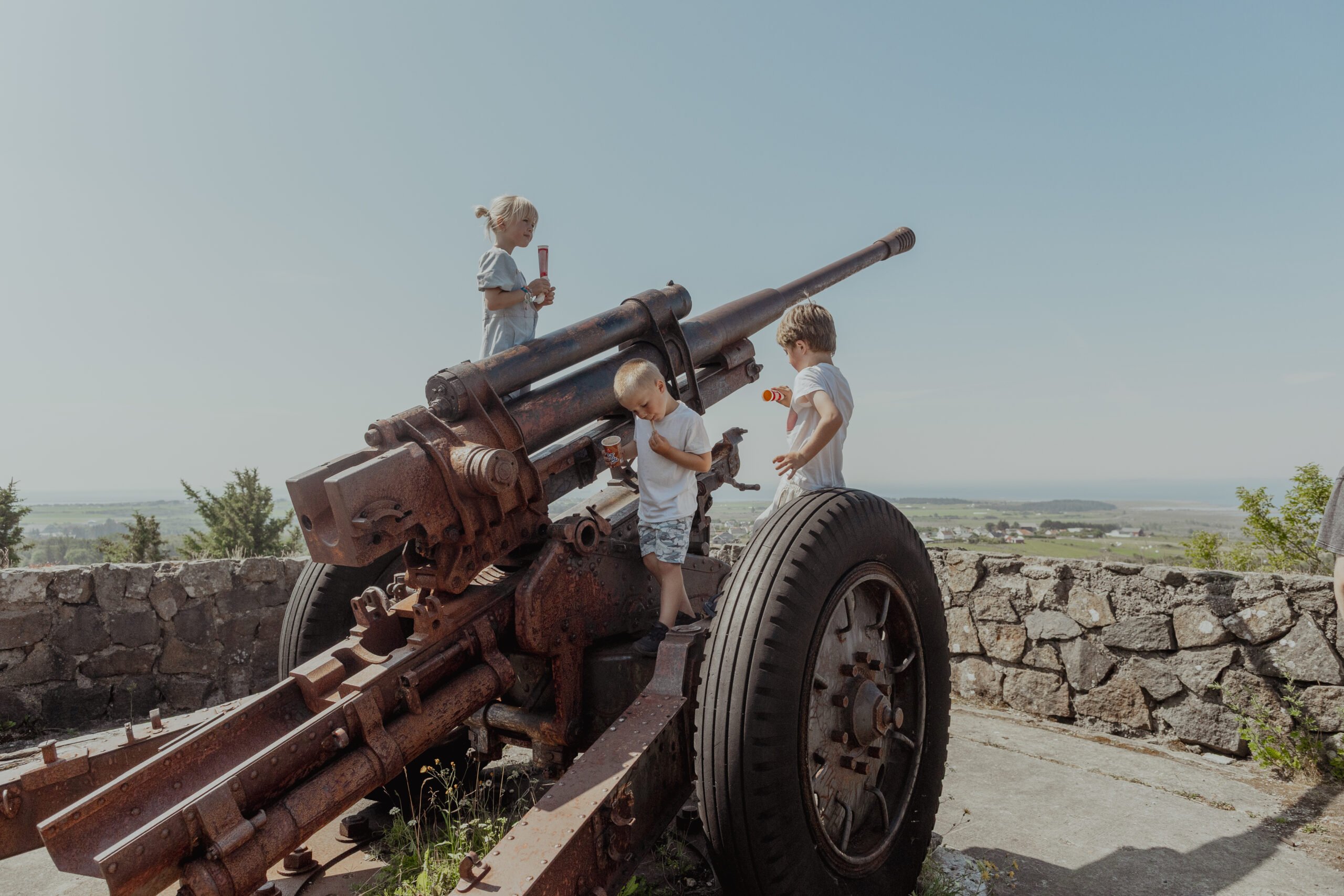 Kanon fra 2. verdenskrig på Nordberg fort.