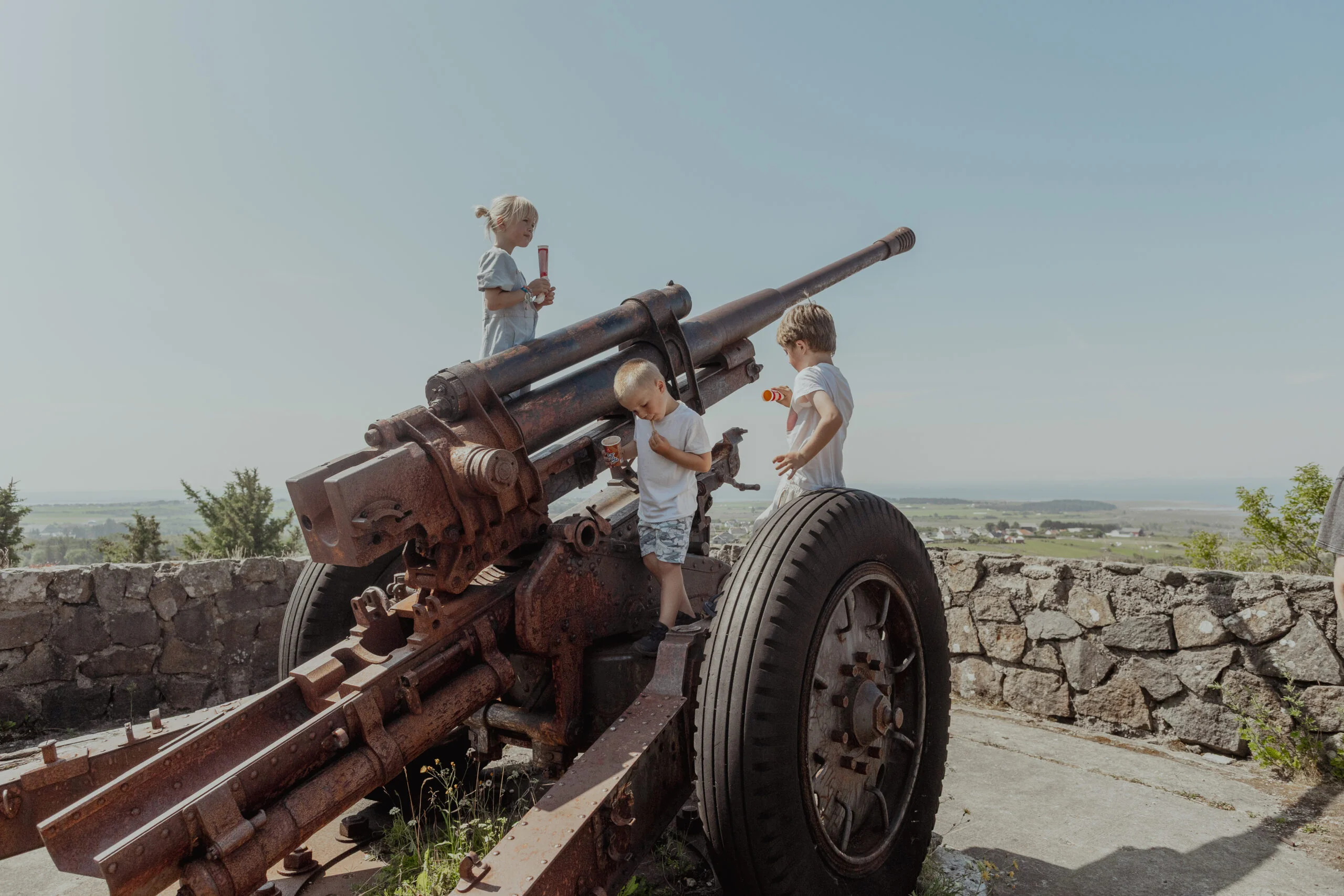 Kanon fra 2. verdenskrig på Nordberg fort.
