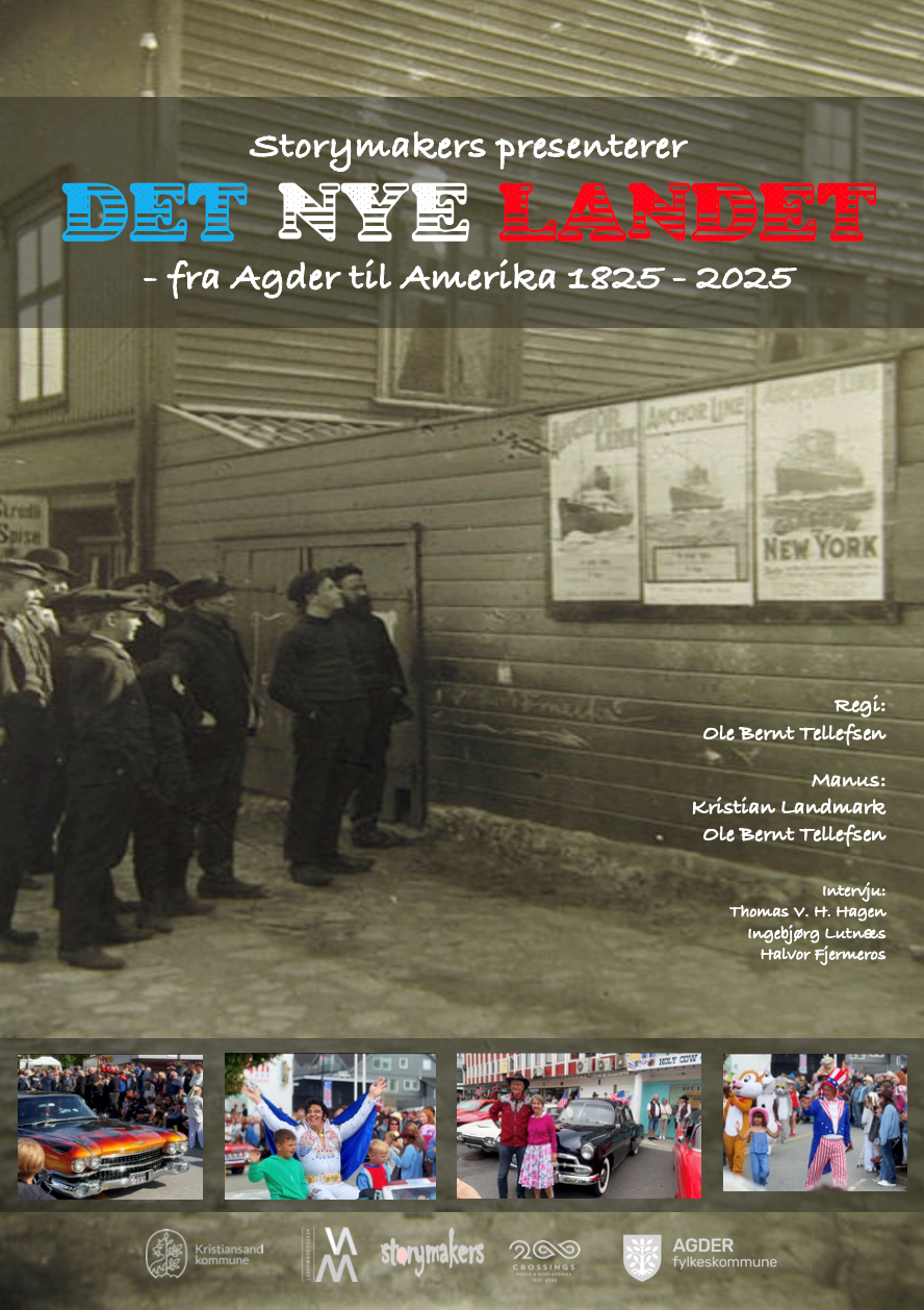 Dokumentarfilmen "Det nye landet" handler om utvandringen fra Agder til Amerika 1825 - 2025.