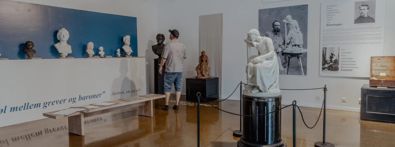 Mathias Skeibrok utstilling Nordberg fort - Lista museum. Foto - Iselinn Andersen Visit Sørlandet.