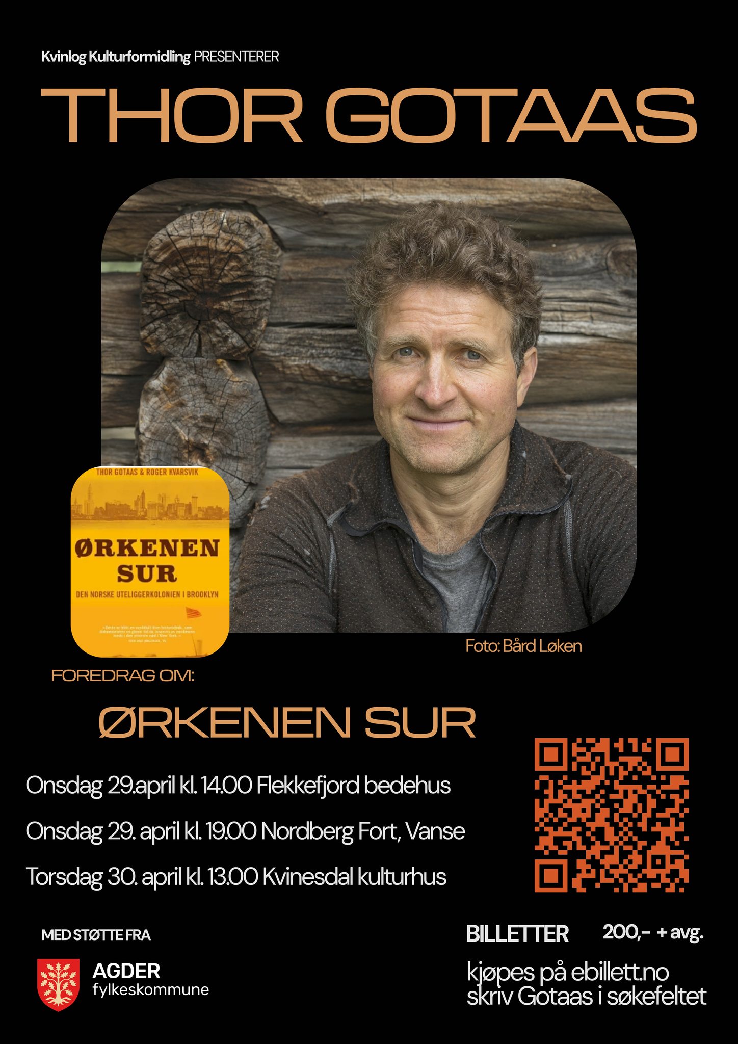 Foredragsplakat Ørkenen Sur.