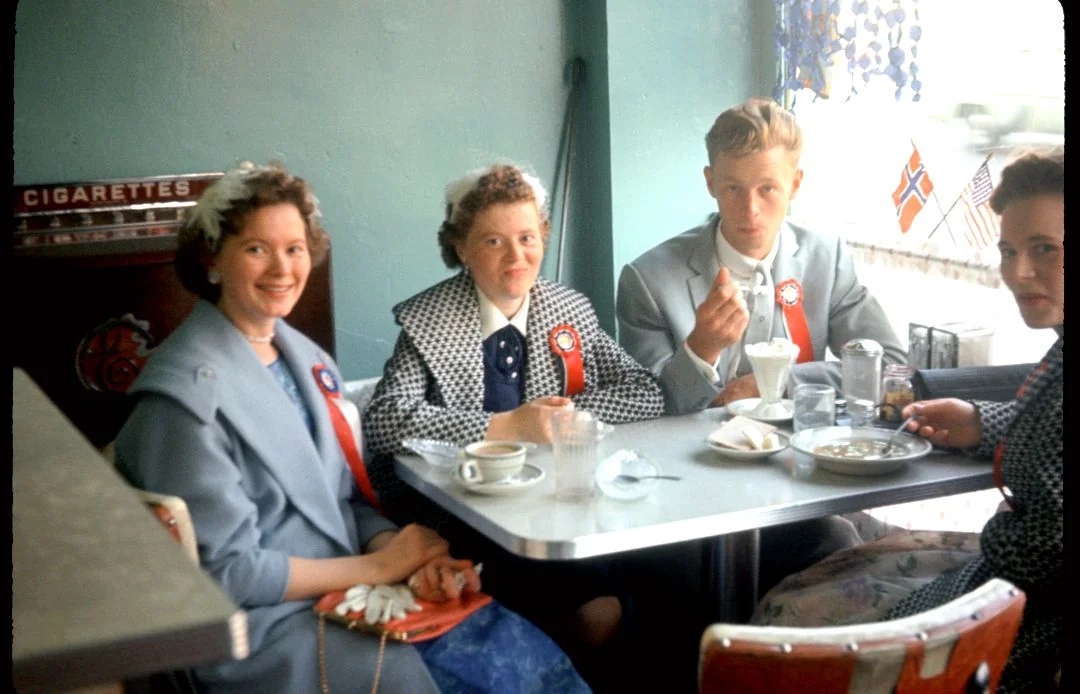 Bilde fra utstillingen; Lapskaus Boulevard. Norske innvandrere i Brooklyn, 1950-1970.
