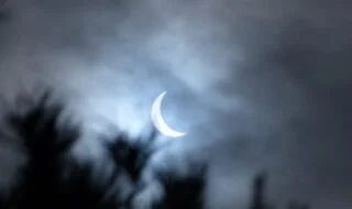 Solen fra formørkelsen 20. mars 2015. Foto Astronomiforeningen i Agder.